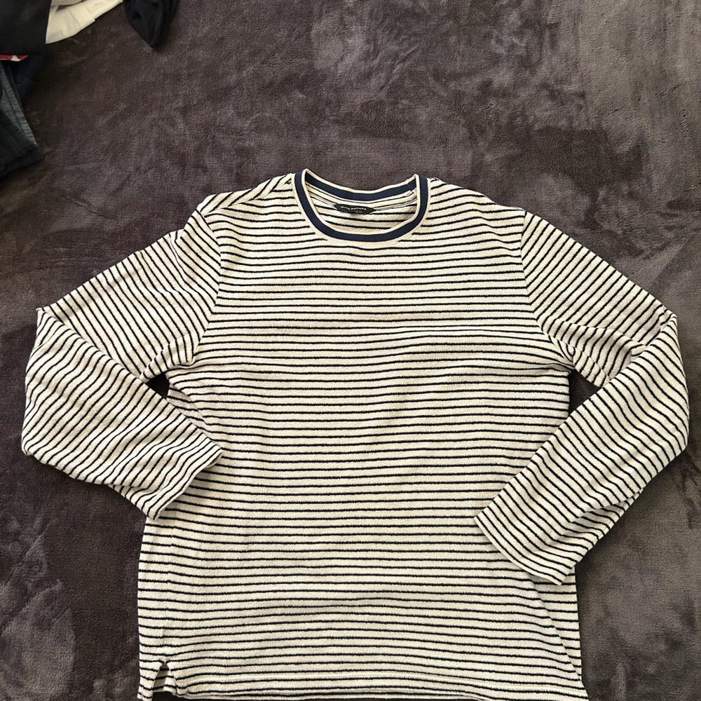 Club Monaco Nautical Black and White Long Sleeve Sweater/Tee